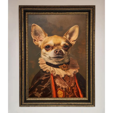 Renaissance Chiuhua Framed Print - A3 (29.7 x 42 cm) / Ornate Gold Black - Framed Print