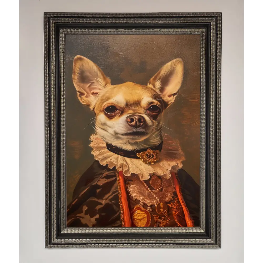 Renaissance Chiuhua Framed Print - A3 (29.7 x 42 cm) / Ornate Silver Black - Framed Print