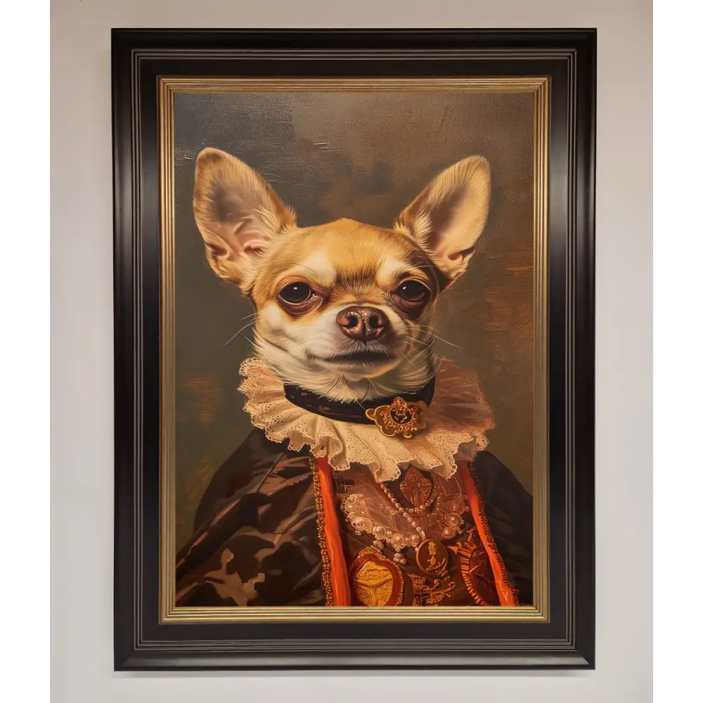 Renaissance Chiuhua Framed Print - B0 (100 x 141 cm) / Black Gold - Framed Print