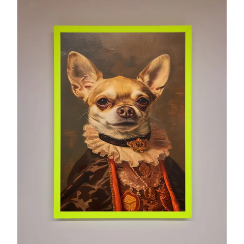 Renaissance Chiuhua Framed Print - B0 (100 x 141 cm) / Neon Green - Framed Print