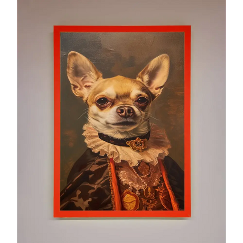 Renaissance Chiuhua Framed Print - B0 (100 x 141 cm) / Neon Red - Framed Print
