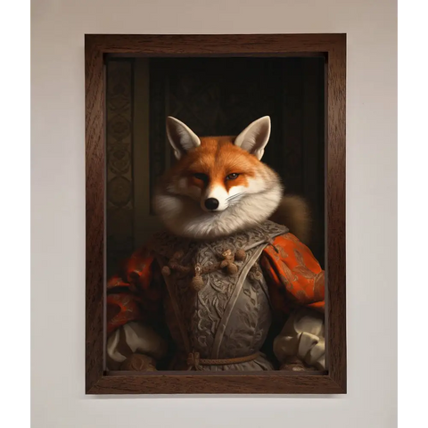 Renaissance Fox Framed Poster - A3 (29.7 x 42 cm) / Walnut - Framed Print