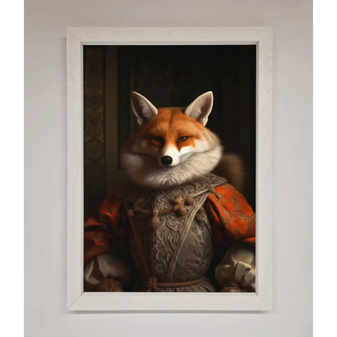 Renaissance Fox Framed Poster - A3 (29.7 x 42 cm) / White - Framed Print