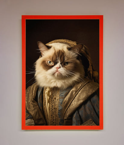 Renaissance Grumpy Cat Framed Print