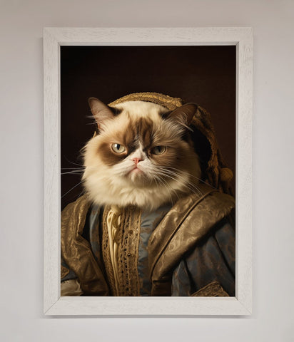 Renaissance Grumpy Cat Framed Print