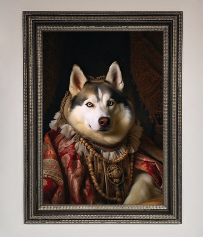 Renaissance Husky Framed Print