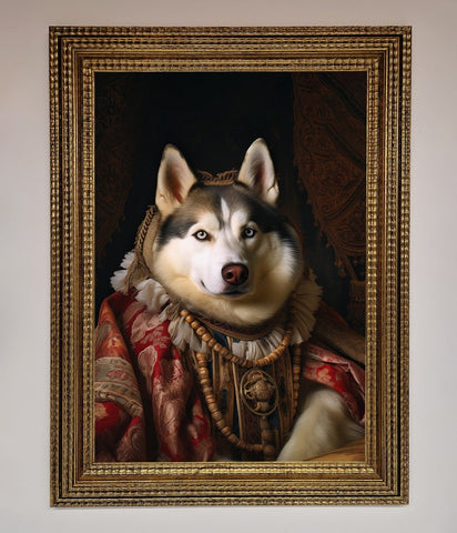 Renaissance Husky Framed Print