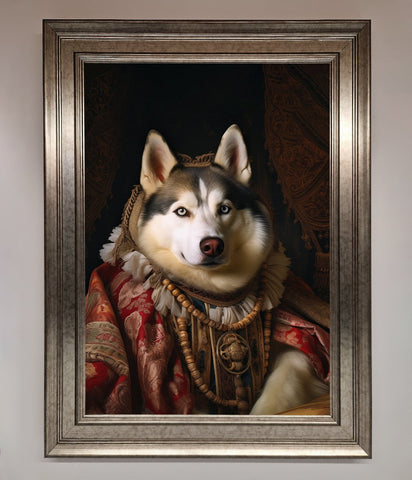 Renaissance Husky Framed Print