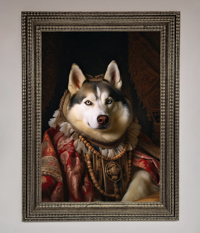Renaissance Husky Framed Print