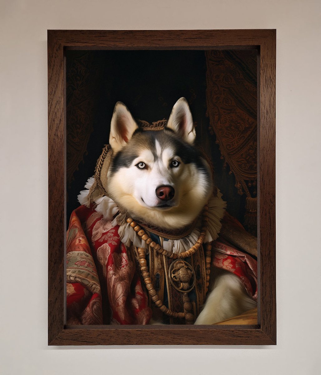 Renaissance Husky Framed Print