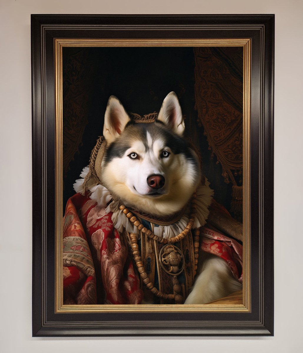 Renaissance Husky Framed Print