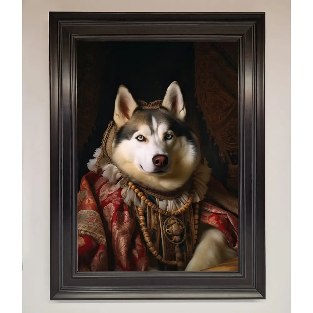 Renaissance Husky Framed Print - A3 (29.7 x 42 cm) / Matt Black - Framed Print