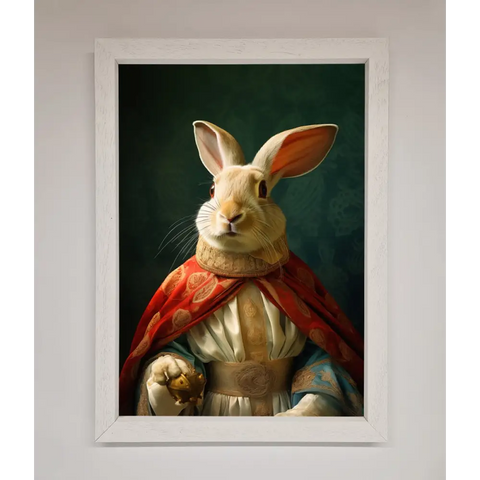 Renaissance Rabbit Framed Poster - A3 (29.7 x 42 cm) / White - Framed Print