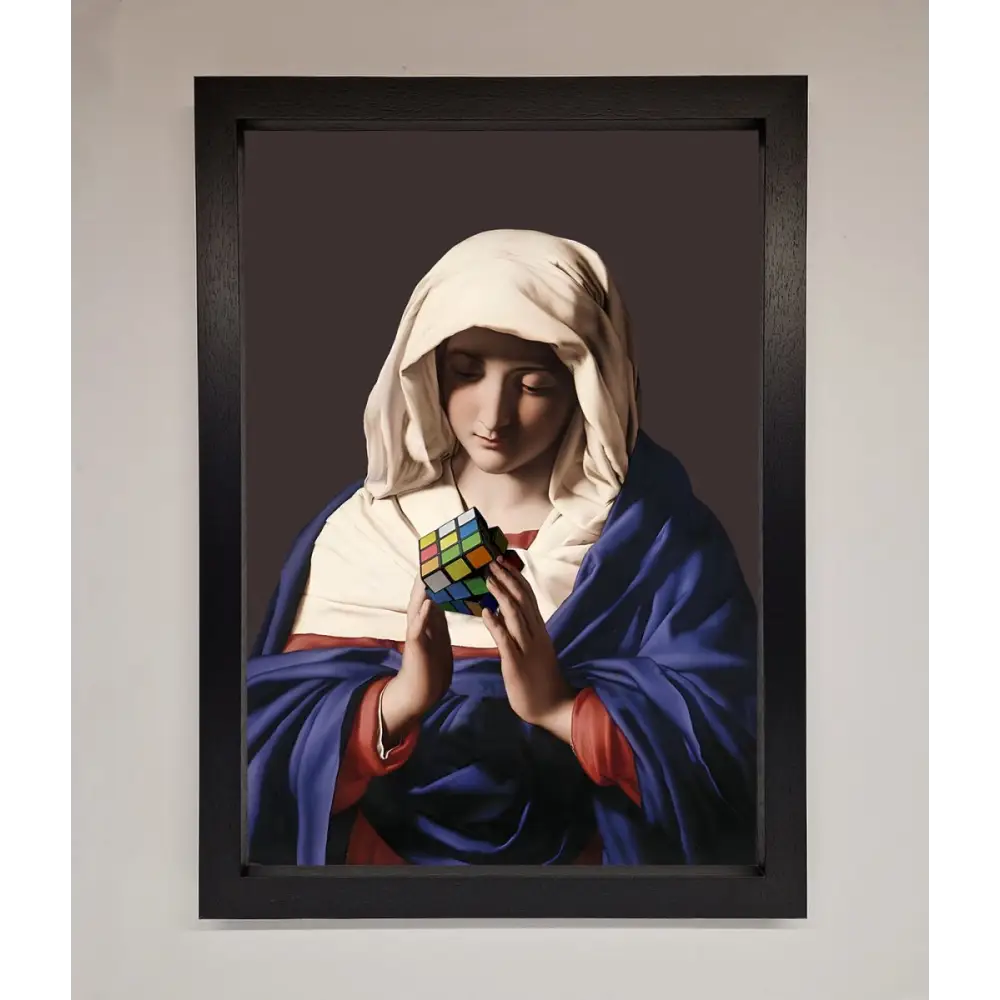 Renaissance Rubik Cube Framed Wall Art - A3 (29.7 x 42 cm) / Black - Framed Print