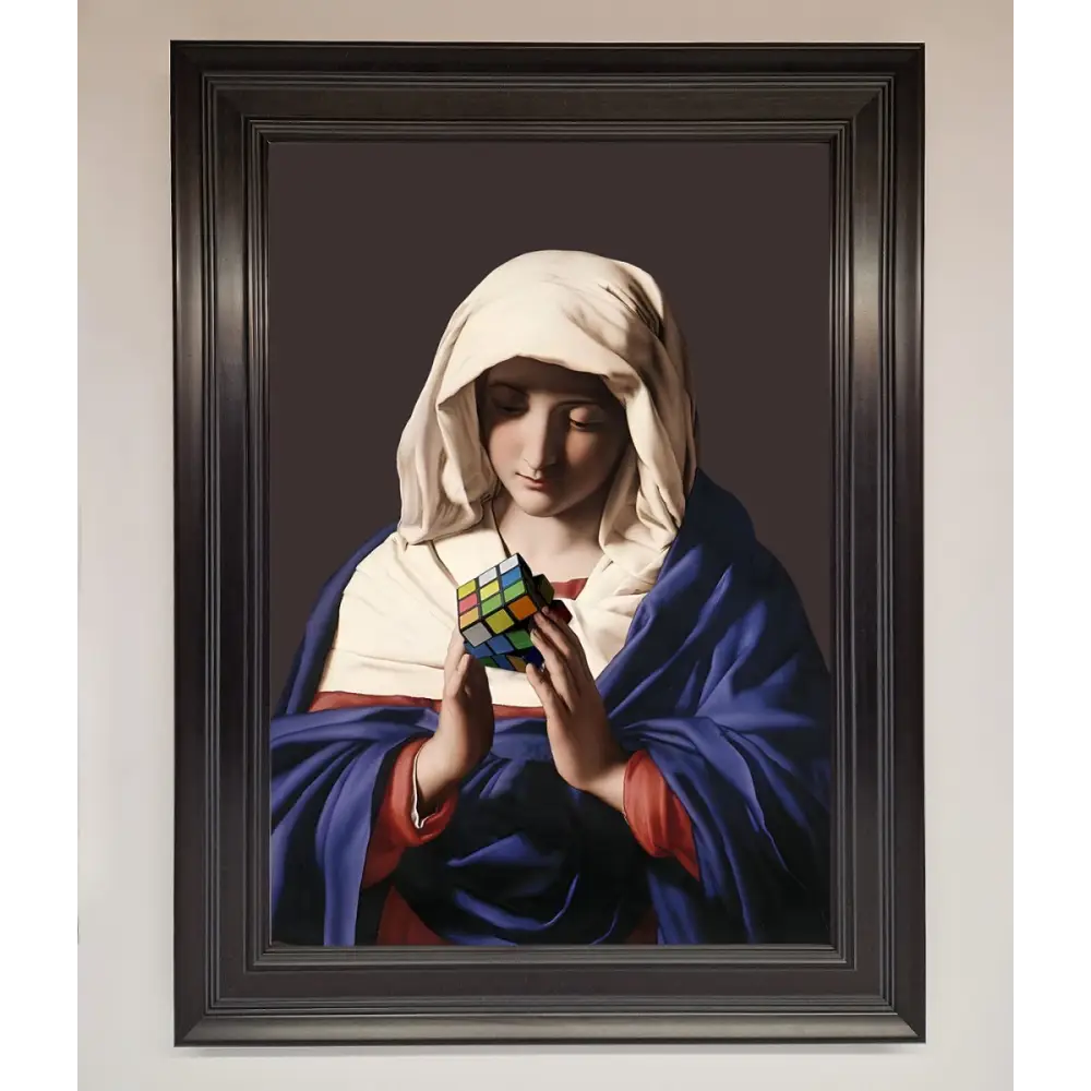 Renaissance Rubik Cube Framed Wall Art - A3 (29.7 x 42 cm) / Matt Black - Framed Print