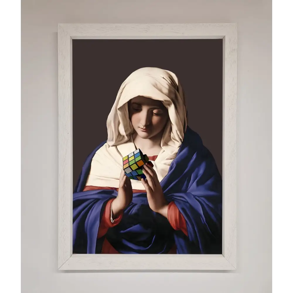 Renaissance Rubik Cube Framed Wall Art - A3 (29.7 x 42 cm) / White - Framed Print