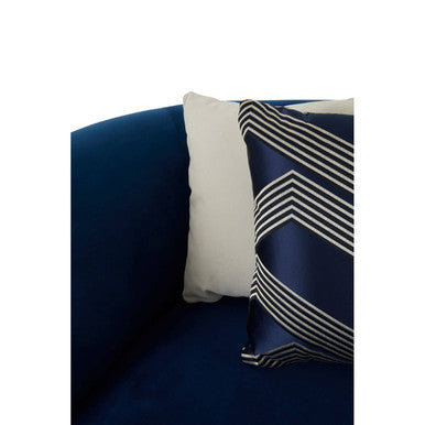 Renee 5 Seat Dark Blue Velvet Corner Sofa
