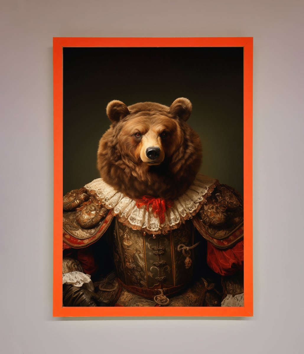Rennaissance Bear Framed Poster