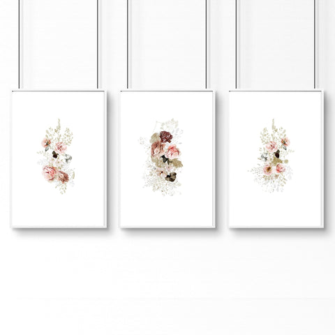 Bathroom chic prints | set of 3 framed wall art