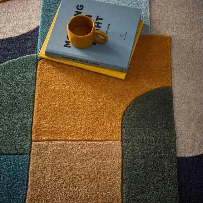 Retro Deco Rug Abstract Design - Rugs