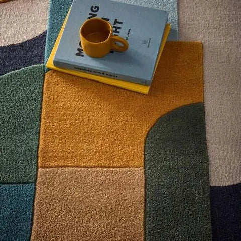 Retro Deco Rug Abstract Design - Rugs