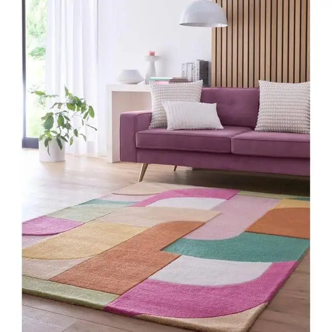 Retro Deco Rug Abstract Design - Rugs