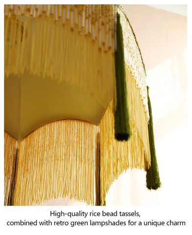 Retro Velvet Tassel Pendant Light