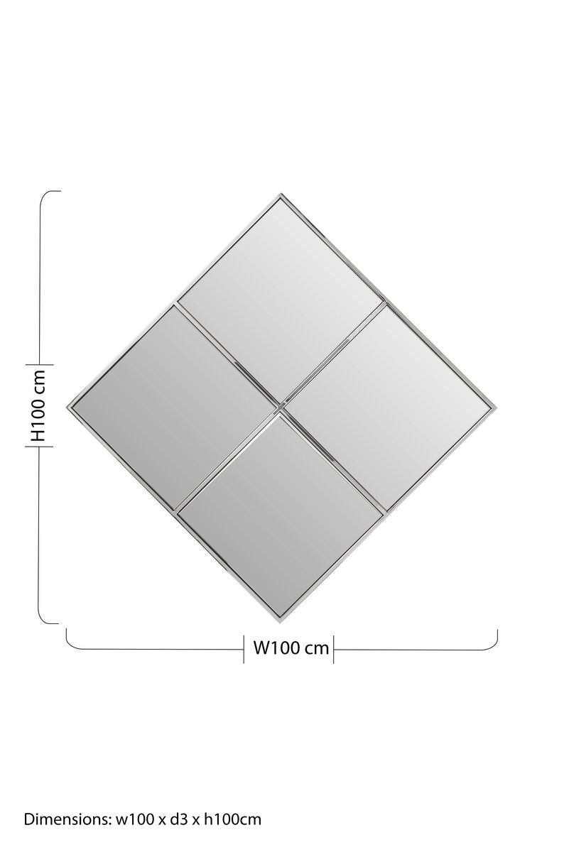 Reva Diamond Frame Wall Mirror