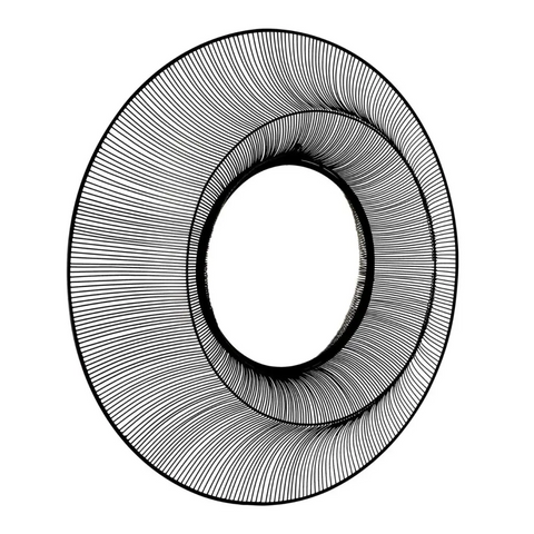 Rewire Round Wire Mirror - Black - 120cm Diameter - Mirrors