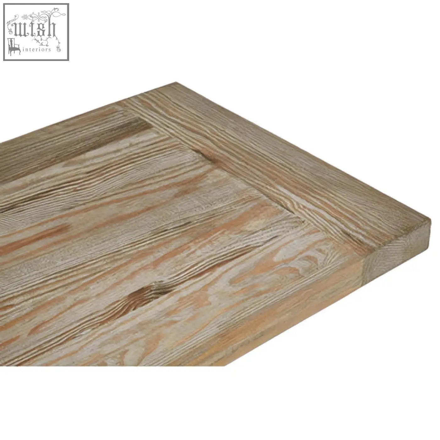 Rustic richmond white washed pine wood console table with a light weathered finish and visible grain patterns