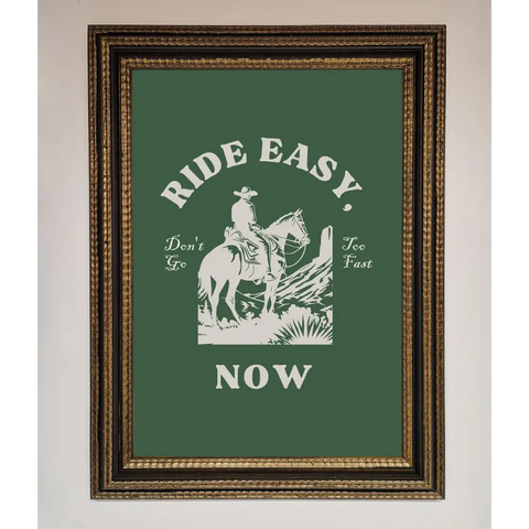 Ride Easy Now Framed Poster - A3 (29.7 x 42 cm) / Ornate Gold Black - Framed Print