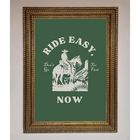 Ride Easy Now Framed Poster - A3 (29.7 x 42 cm) / Ornate Gold - Framed Print