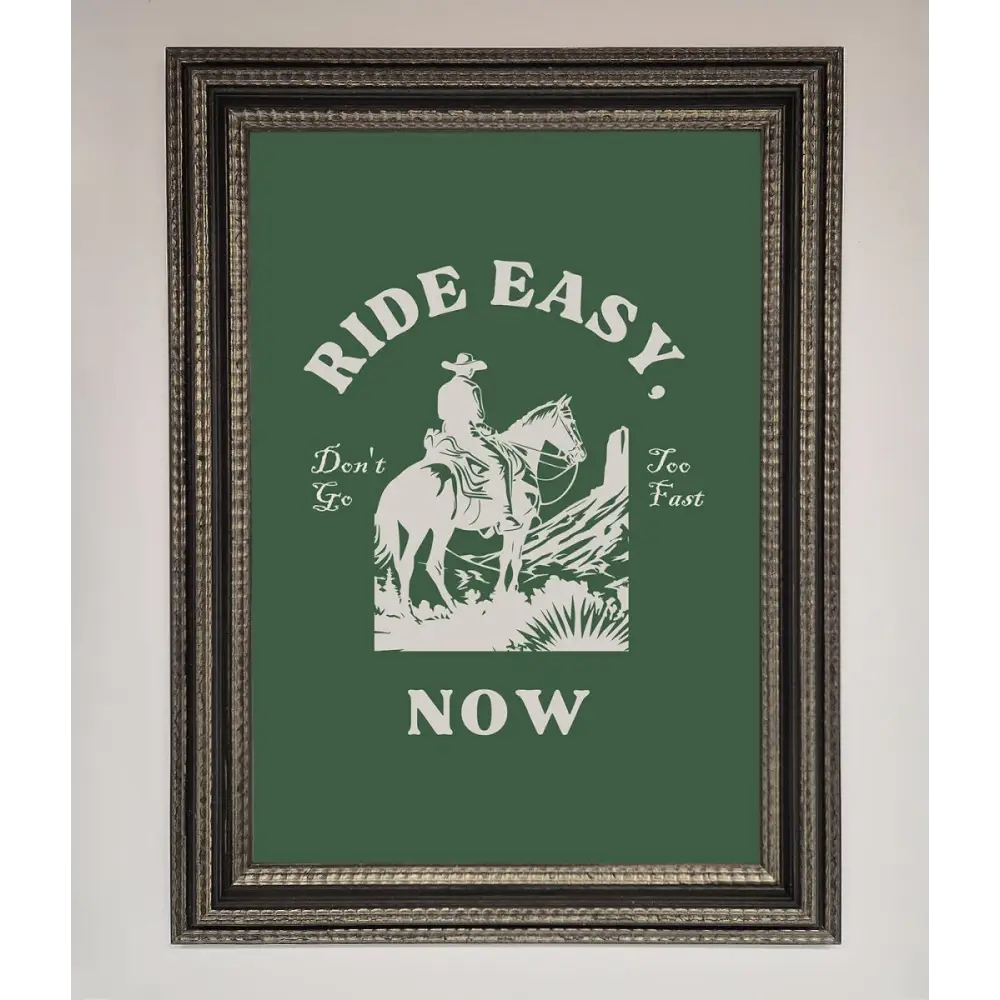 Ride Easy Now Framed Poster - A3 (29.7 x 42 cm) / Ornate Silver Black - Framed Print