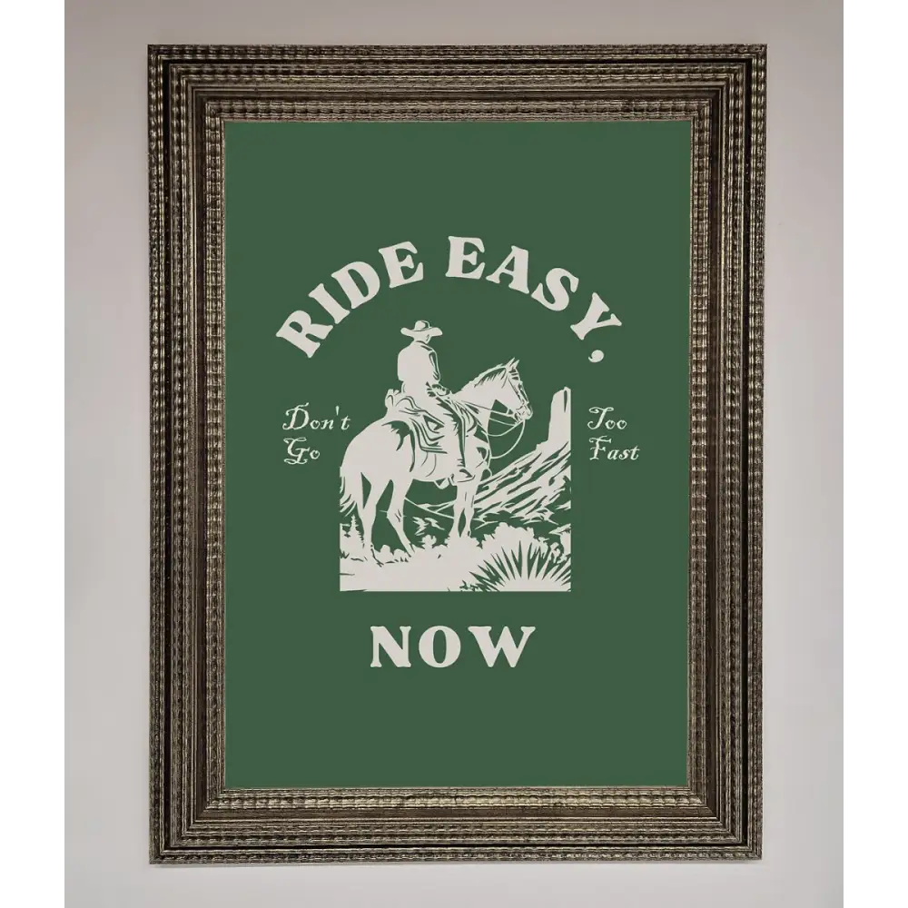 Ride Easy Now Framed Poster - A3 (29.7 x 42 cm) / Ornate Silver - Framed Print