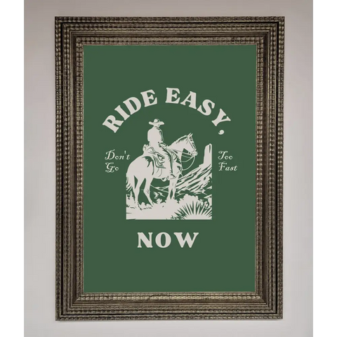 Ride Easy Now Framed Poster - A3 (29.7 x 42 cm) / Ornate Silver - Framed Print
