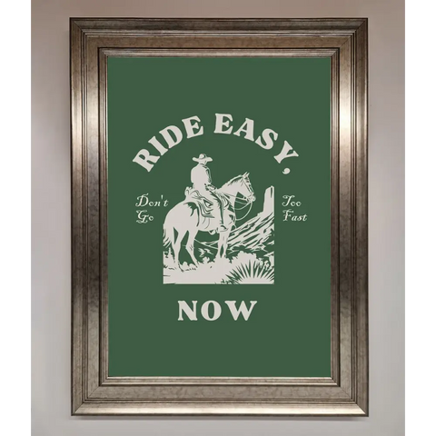 Ride Easy Now Framed Poster - A3 (29.7 x 42 cm) / Silver - Framed Print