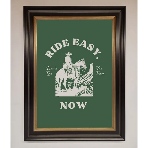 Ride Easy Now Framed Poster - B0 (100 x 141 cm) / Black Gold - Framed Print