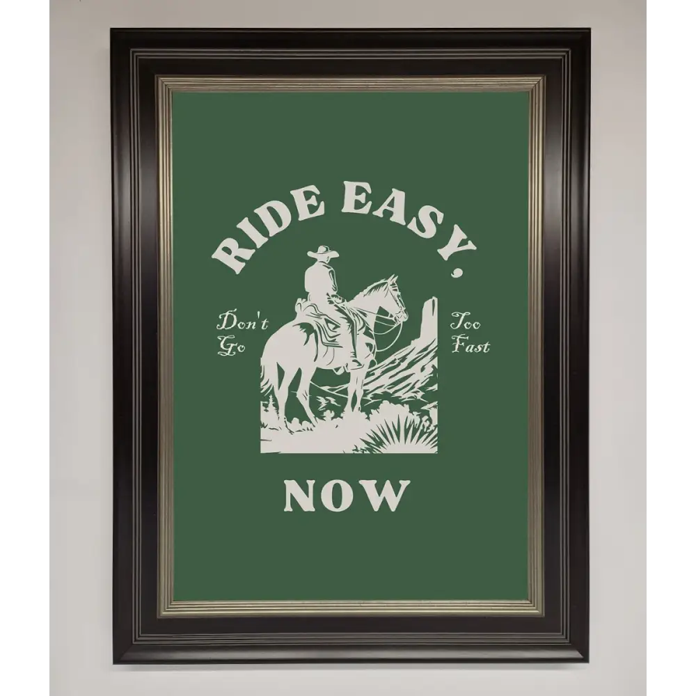 Ride Easy Now Framed Poster - B0 (100 x 141 cm) / Black Silver - Framed Print