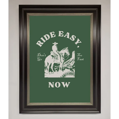Ride Easy Now Framed Poster - B0 (100 x 141 cm) / Black Silver - Framed Print