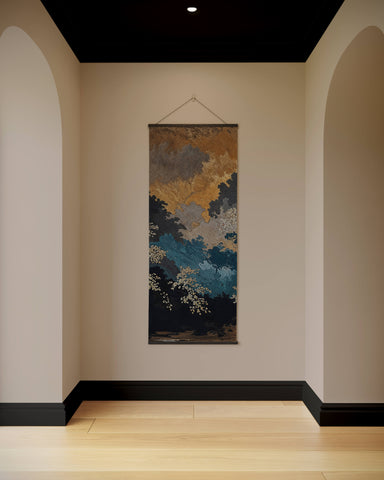 Dark Oriental Forest Tapestry