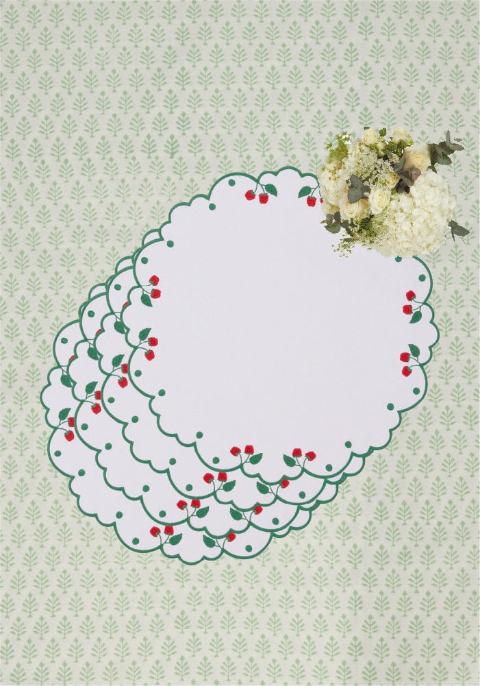 Ripe Cherry Round Placemats - Set of 4