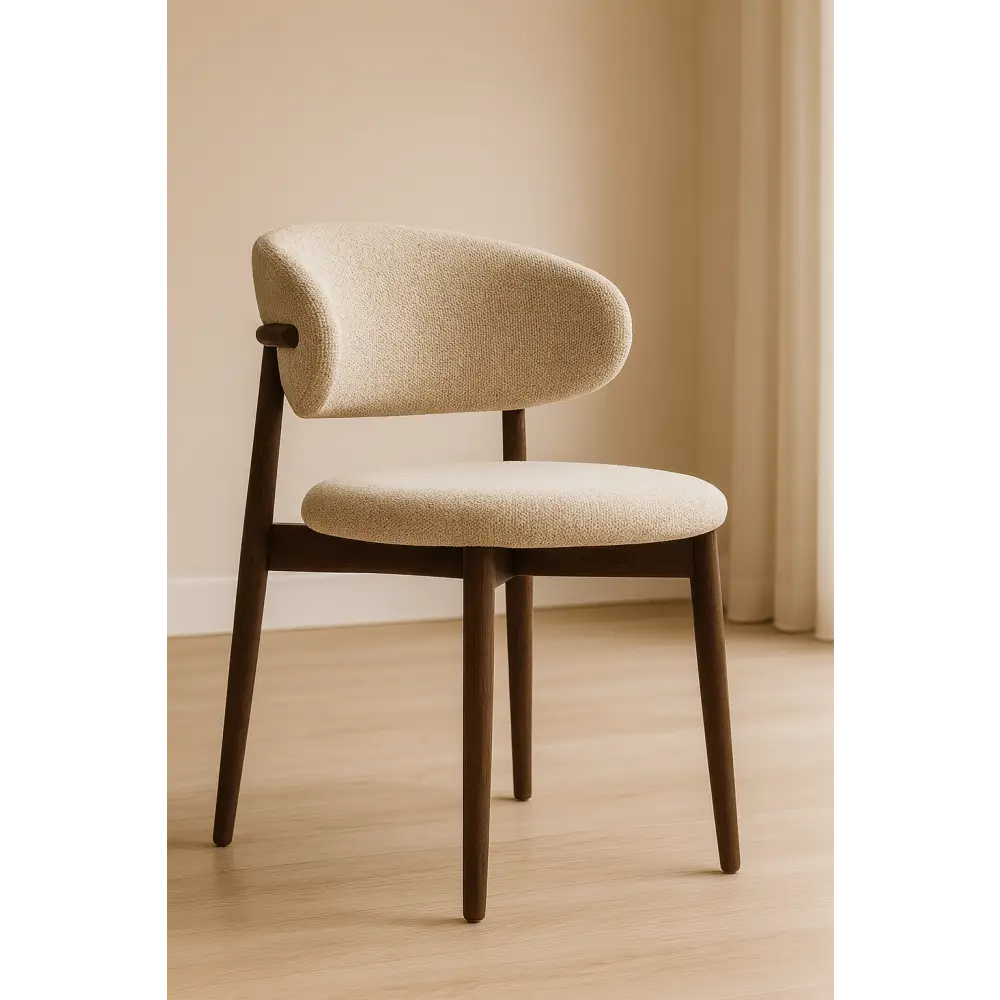 Risa Chair - Beige / Dark Oak / Singular - Chair