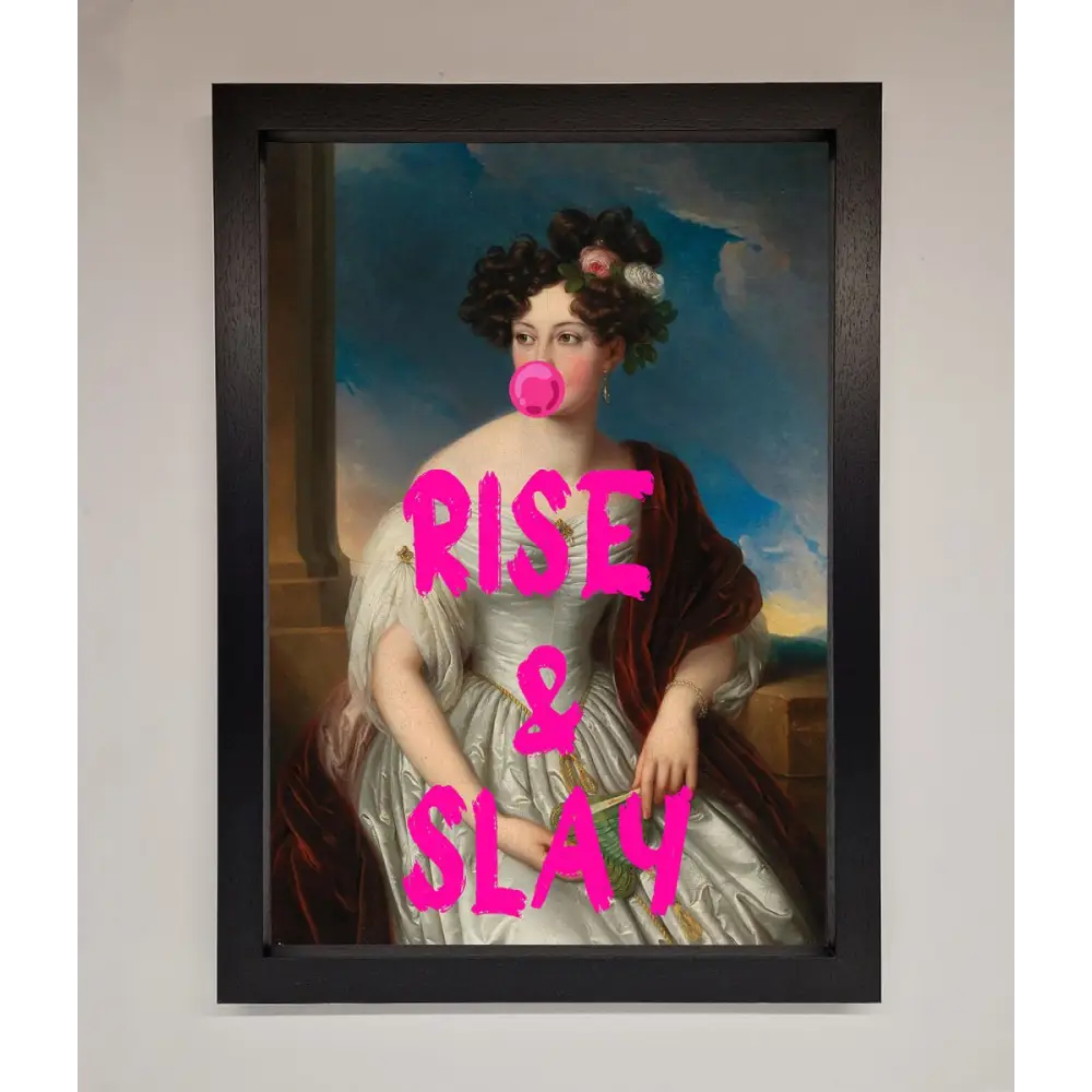 Rise And Slay Framed Wall Art - A3 (29.7 x 42 cm) / Black - Framed Print