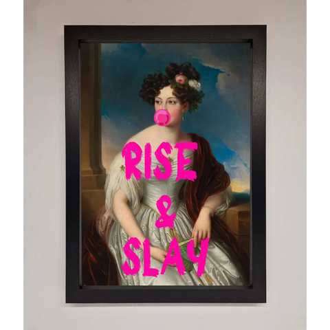 Rise And Slay Framed Wall Art - A3 (29.7 x 42 cm) / Black - Framed Print