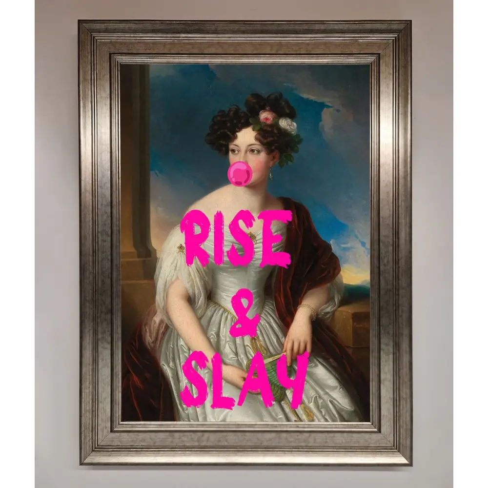 Rise And Slay Framed Wall Art - A3 (29.7 x 42 cm) / Silver - Framed Print