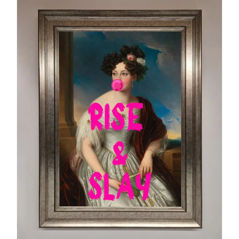 Rise And Slay Framed Wall Art - A3 (29.7 x 42 cm) / Silver - Framed Print