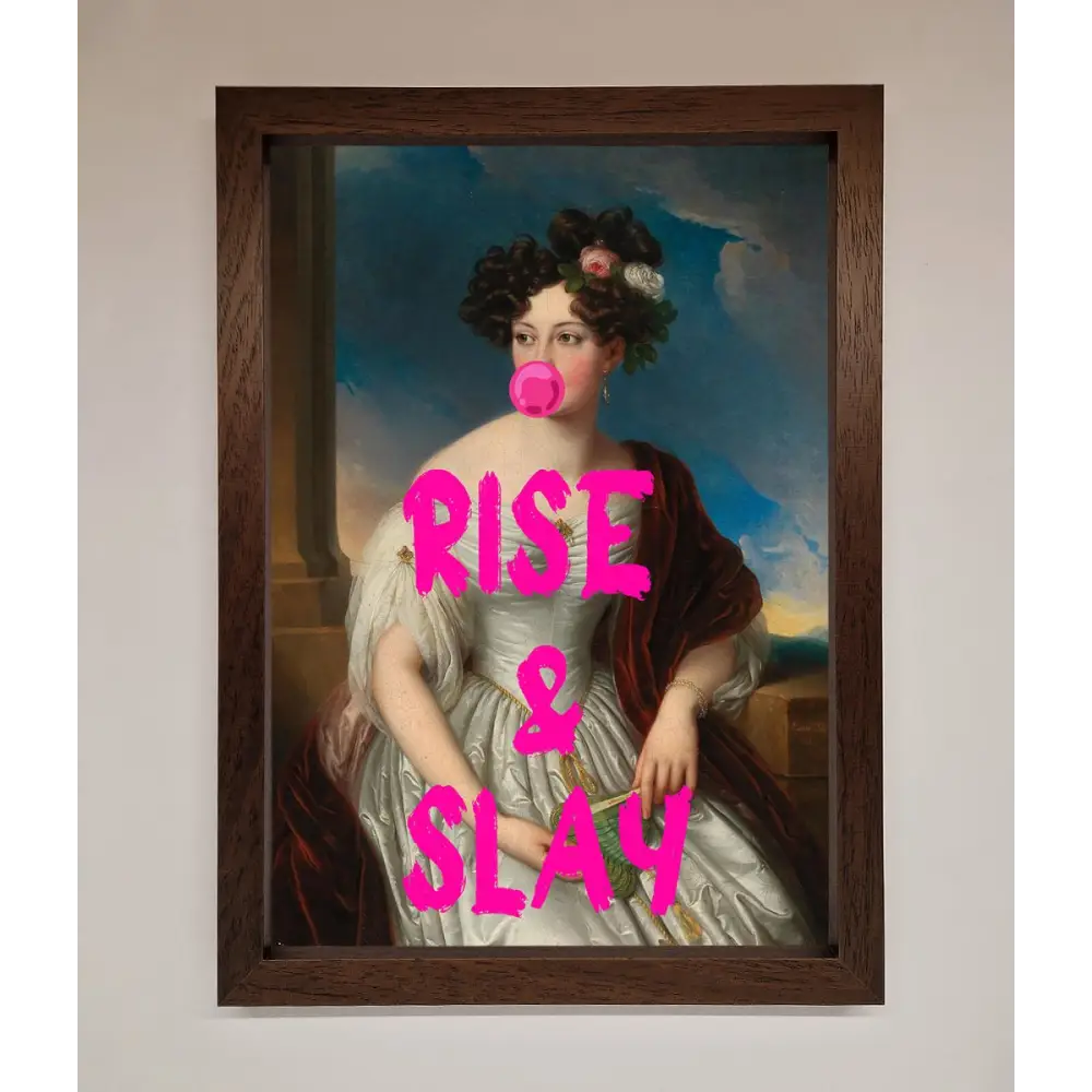 Rise And Slay Framed Wall Art - A3 (29.7 x 42 cm) / Walnut - Framed Print