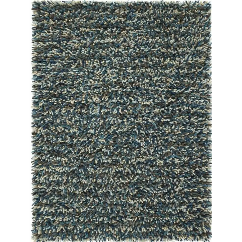 Rocks Blue Shaggy Pile Wool Rug - 80X150 cm - Rugs