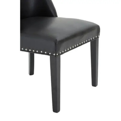 Rodeo Black Leather Effect Dining Chair - Dining Chair