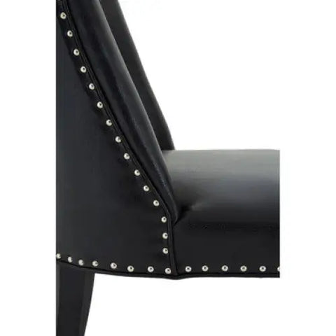 Rodeo Black Leather Effect Dining Chair - Dining Chair